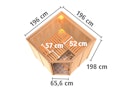 Vorschaubild Karibu Sauna Jarin mit Eckeinstieg 68 mm