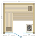 Vorschaubild Infraworld Sauna Gracil 210 - 75 mm Elementsauna inkl. 5-teiligem gratis Zubehörset