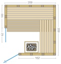 Vorschaubild Infraworld Sauna Solido 209 Ecke - 40 mm Massivholzsauna inkl. 5-teiligem gratis Zubehörset