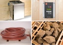 Vorschaubild Weka Element-Designsauna Sara 1 Sparset inkl. Ofen - 68 mm - "Alles dabei"