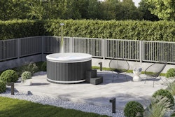 Wolff Finnhaus Badebottich Hot Tub Typ 2 Ø 200 cm mit Acrylwanne & LED-Beleuchtung