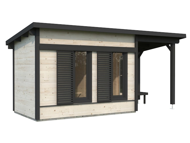 PRE:GA Black Forest Deluxe Sauna mit Vorraum 