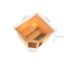 Vorschaubild Karibu Woodfeeling Sauna Tabea - 38 mm Massivholz Aktionssauna