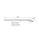 Vorschaubild Abdeckblende 80 mm für Gartenhaus/Saunahaus Fundamentbalken anthrazit
