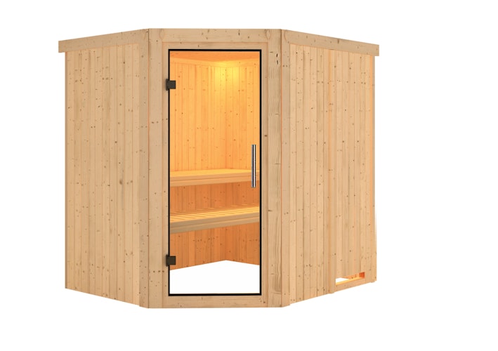 Karibu Sauna Lilja - 68 mm Systemsauna - 230 Volt Plug & Play