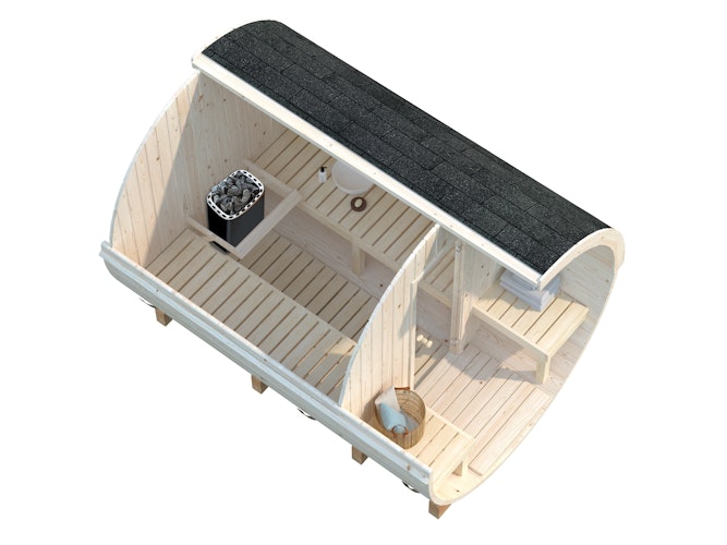 Palmako Saunafass Anita 1,6 + 0,7m²
