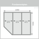 Vorschaubild Karibu Gartensauna Pultdach Saunahaus Mikka mit Eckeinstieg terragrau