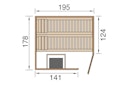 Vorschaubild Weka Premium Massivholzsauna Turku 1 Sparset 2 inkl. 7,5 kW Bioaktiv-Ofen und Leuchtenset - 45 mm - "Alles dabei"